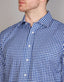 Long Sleeve Business Shirt - Check - Cobalt Blue