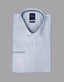 Long Sleeve Business Shirt - Stripe - Sky Blue & Pale Pink