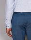 Long Sleeve Business Shirt - Slim Fit - Royal Blue & White