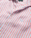 McLean Park Sports Fit Linen Shirt - Stripe - Sky Blue & Red