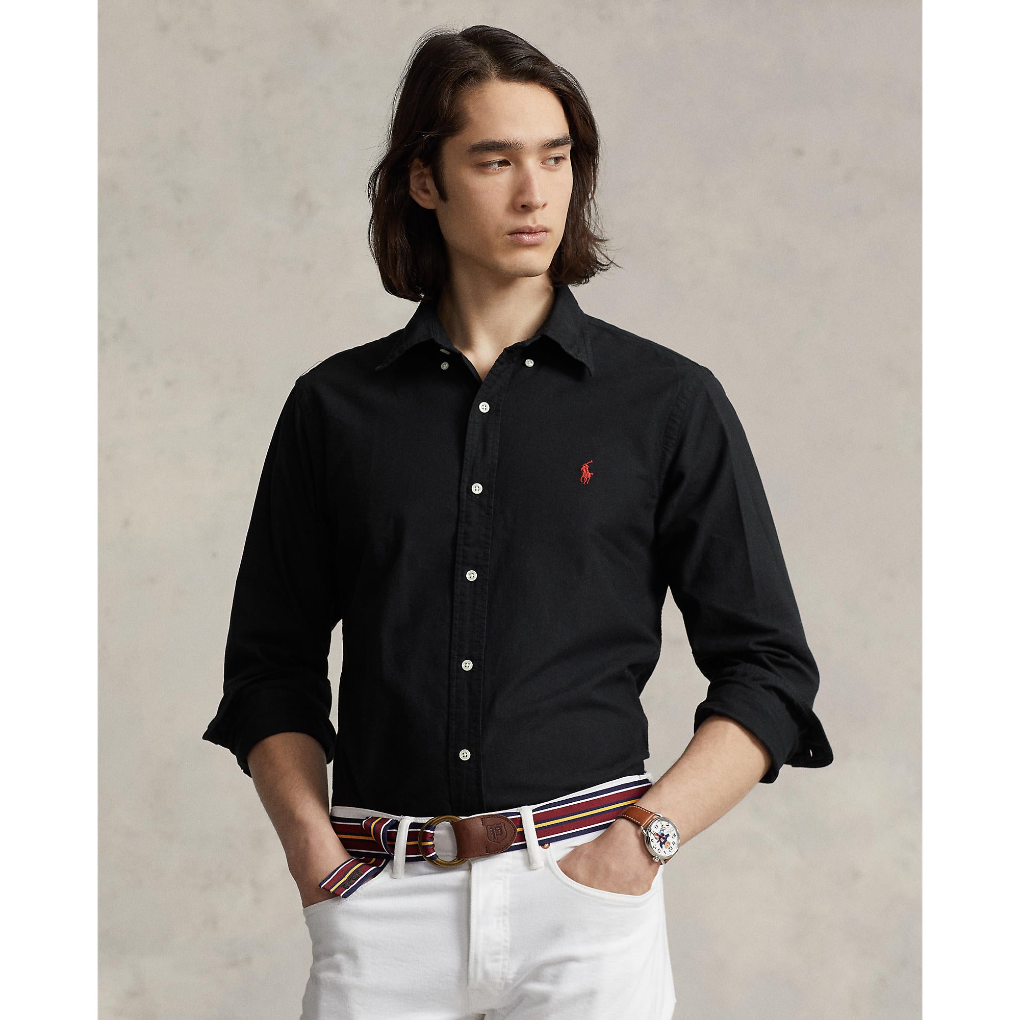 Ralph lauren black oxford shirt hotsell