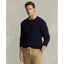 Cable Knit Cotton Sweater - Navy