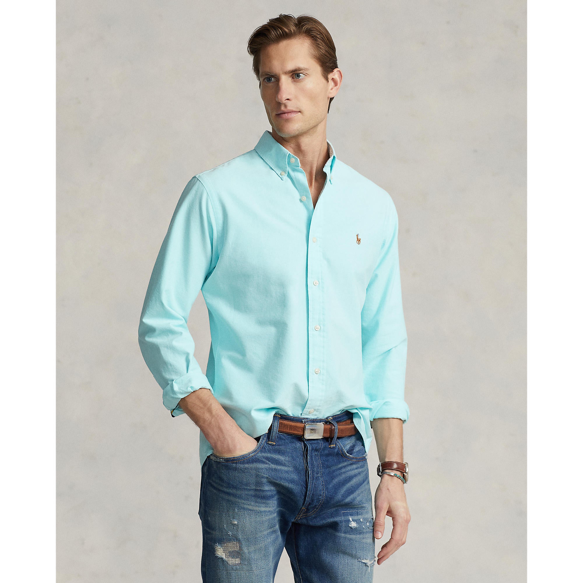 Polo Ralph Lauren Oxford Shirt Turquoise Blue