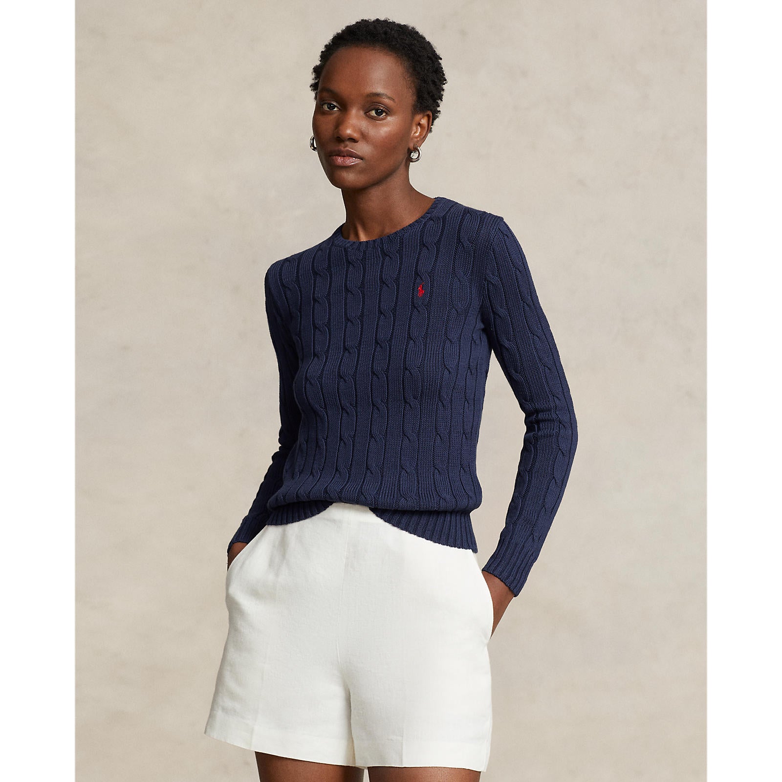 Polo ralph lauren cotton crewneck sweater sale