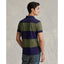 Custom Fit Mesh Polo - Stripe - Navy & Sage Green