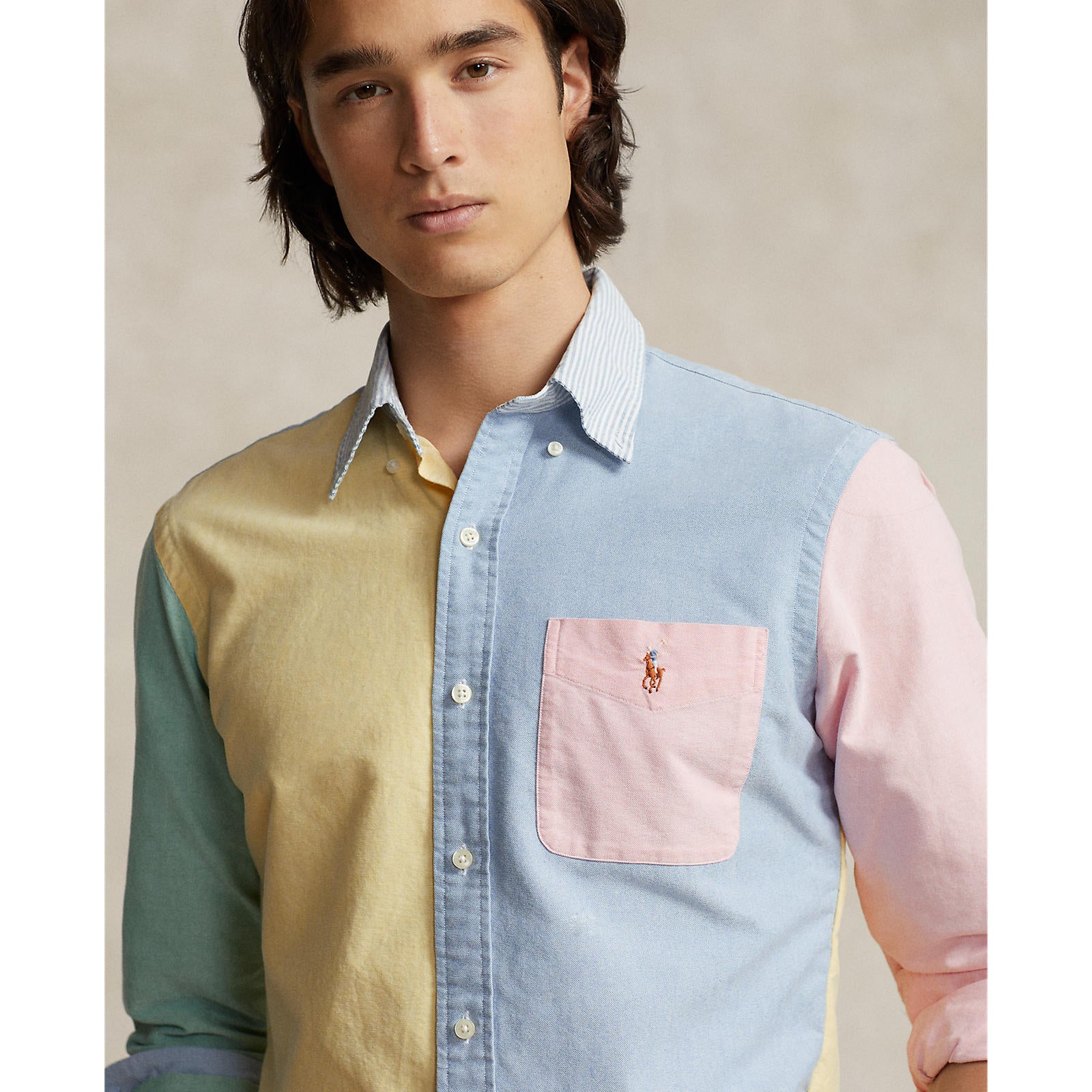 Polo Ralph Lauren Oxford Shirt Colour Block Funshirt Blowes Clothing