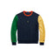 Colour-Blocked Double-Knit Sweatshirt - Navy Multi