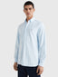 Knit Shirt - Stripe - Light Blue and White