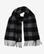 Unisex Wool Scarf - Charcoal/Black Check