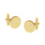 Buckle - Round Cufflink - Brushed Gold