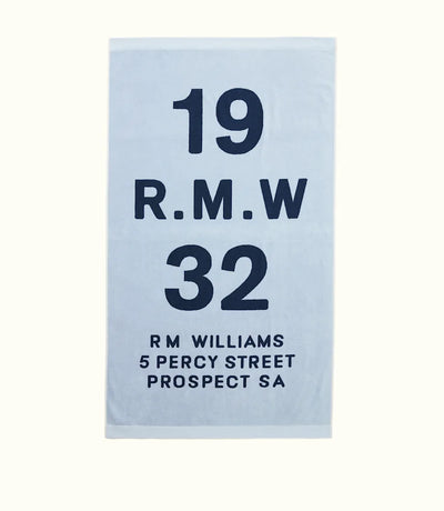 R.M.Williams - 1932 Beach Towel - Sky Blue