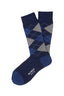 M.J. Bale - Alpini Argyle Sock - Navy/Airforce Blue