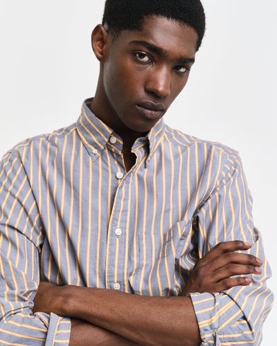 GANT - Archive Poplin Shirt - Stripe - Dusty Navy