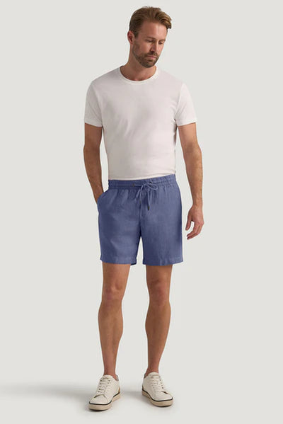 M.J. Bale - Bilgola Linen Shorts - Airforce Blue