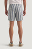 M.J. Bale - Bilgola Linen Short - Striped - Denim Ecru