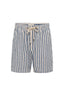 M.J. Bale - Bilgola Linen Short - Striped - Pebble Denim Ecru