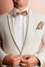 Peggy & Finn - Byron Banksia Bow Tie - Peach/Charcoal