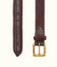 R.M.Williams - Slim Plaited Buckle Belt Kangaroo Leather - Brown