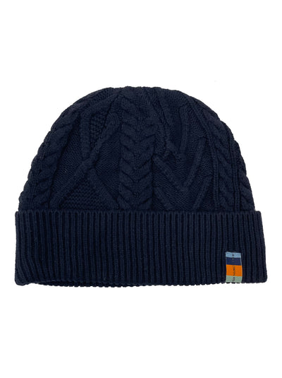 A Fish Named Fred - Cable Knit Beanie - Navy