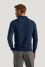 M.J. Bale - Long Sleeve Polo Jumper - Cotton/Cashmere - Navy Melange