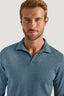 M.J. Bale - Long Sleeve Polo Jumper - Cotton/Cashmere - Sage Melange