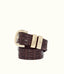 R.M.Williams - Crocodile Drover Belt - High Polish Brass Buckle - Chestnut