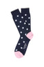 M.J. Bale - Engel Sock - Navy with White Dots
