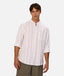 Industrie - The Francesco Linen Shirt - Stripe - White Olive