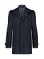 A Fish Named Fred - Funnel Neck Overcoat - Navy