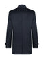 A Fish Named Fred - Funnel Neck Overcoat - Navy