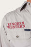 Ringers Western - Hawkeye Full Button Mens Workshirt - Beige & Red