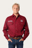 Ringers Western - Hawkeye Full Button Mens Workshirt - Burgundy & White