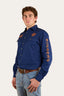 Ringers Western - Hawkeye Full Button Mens Workshirt - Navy & Orange