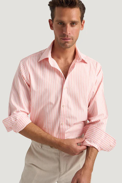 M.J. Bale - Hemming Shirt - Stripe - Coral