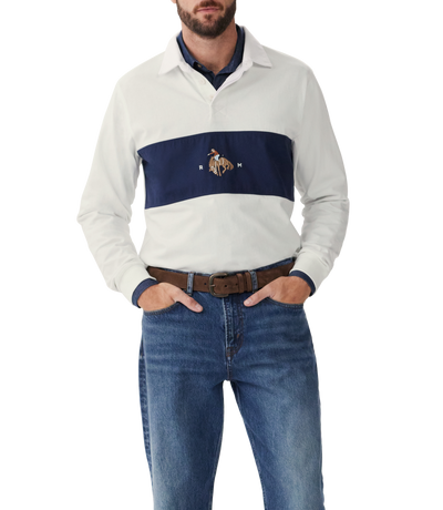 RM Williams - Buck Rugby - White & Navy