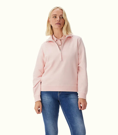 R.M.Williams - Trickett 1/4 Zip Sweatshirt - Rose Smoke