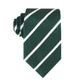 Pencil Stripe Tie - Forest Green with White