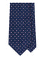 M.J Bale - Markham Tie - Polka Dots - Navy with Pink