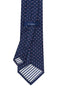 M.J Bale - Markham Tie - Polka Dots - Navy with Pink