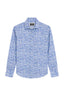 M.J. Bale - Notre Dame Print Shirt - Azure Blue White