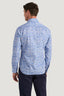 M.J. Bale - Notre Dame Print Shirt - Azure Blue White