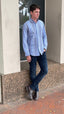 Polo Ralph Lauren - Oxford Shirt - Stripe - Blue, Grey & White