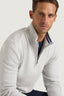 M.J. Bale - Perry Half Zip Jumpr - Light Grey Melange