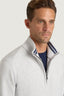 M.J. Bale - Perry Half Zip Jumpr - Light Grey Melange