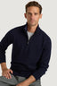 M.J Bale - Perry Half Knit Jumper - Navy