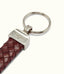 R.M.Williams - Plaited Keyring - Nickel Tone Fittings - Brown