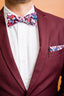 Peggy & Finn - Pocket Square - Protea - Burgundy