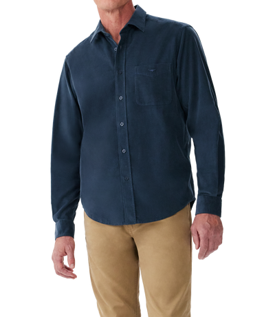 RM Williams - Classic Shirt - Corduroy - Navy Blue