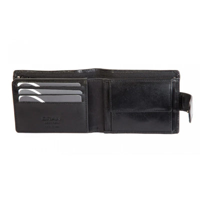 Oran Leather - Saffron Wallet - Black