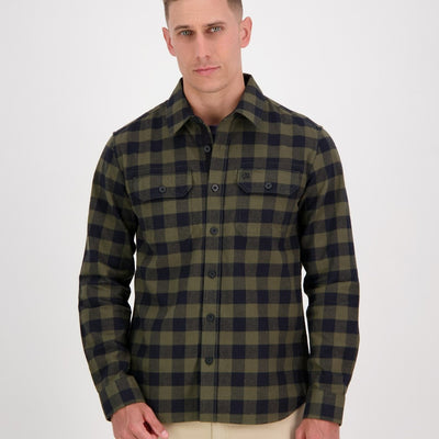 Swanndri - Taranaki Tailor Shirt - Olive & Navy